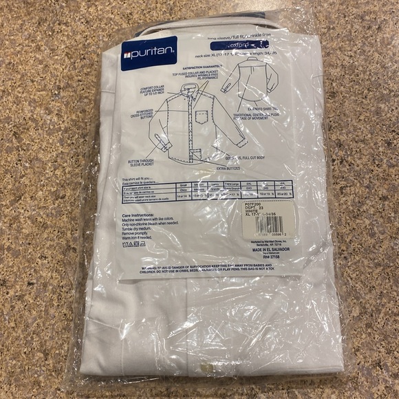 NWT Puritan Long Sleeve Oxford XL Neck 17-17 1/2 L/S 34/35 Button Down - Picture 4 of 13